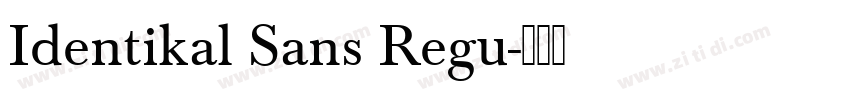 Identikal Sans Regu字体转换